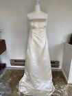 J.Crew Ivory Vivian Wedding Gown, Size 8, 100% Silk, Never Worn Full Length