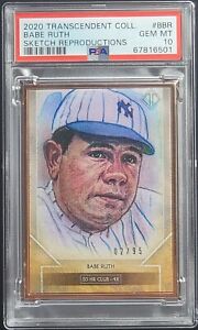 2020 Babe Ruth Transcendent Sketch Reproductions /95 PSA 10 POP 1 1/1