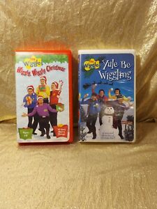 The Wiggles VHS Lot (2)  Wiggly, Wiggly Christmas & Yule Be Wiggling