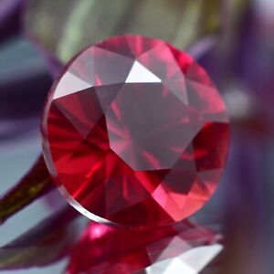 CERTIFIED 10.25 Ct Natural Bloody Red Ruby Round Cut Loose Gemstone Earring Size
