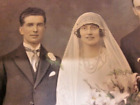 1929 Brussels Lace Veil Orig Used w Juliet Cap Full Provenance Papers Photos Etc