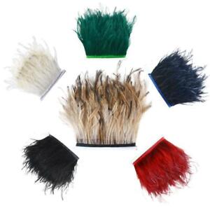 1/5/10 Meters Ostrich Feather 10-20cm/4-8Inch For Matching Satin Trims Diy Dress