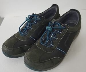 Dansko Helen Women's Size 39 Sneakers Green Suede Mesh Walking Comfort Shoes
