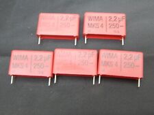 WIMA MKS4-2.2UF-250V-10% Film Capacitors 2.2uF 250V 10% RADIAL - LOT OF 4