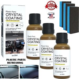 3× Plastic Parts Crystal Coating Car Refresher Agent Maintenance Accessories Set