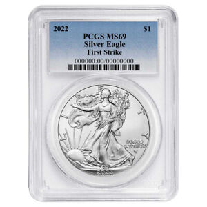 2022 $1 American Silver Eagle PCGS MS69 FS Blue Label