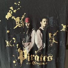 Vintage Official￼  Pirates Of The Caribbean Disney Movie  T-Shirt Sz Lg