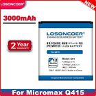LOSONCOER 3000mAh Battery For Micromax Q415 Canvas Pace 4G