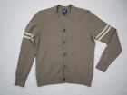 Gap Sweater Mens Large Brown Button Up Cardigan Lambs Wool Cashmere Blend