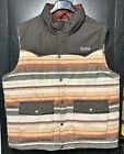 Cinch Serape Vest Men’s XXL Aztec Blanket Print Quilted Puffer EUC Brown Striped