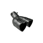 OtpOutopa Heart-Shaped 2.5 inch Inlet Dual Exhaust Muffler Tip Angle Cut,Carbon  (For: 2010 Kia Sportage)