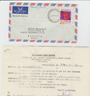 Bangladesh 1 cover & 1 letter by postmaster 1972 to Austria