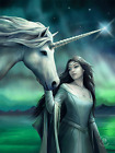 ANNE STOKES ART NORTH STAR UNICORN - 3D FANTASY PICTURE PRINT LARGE 300 x 400mm