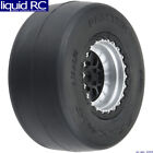 Pro-Line 1021810 1/16 Reaction Rr Tires Mounted 7mm Black/Sil:MiniDrag 2