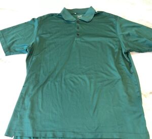 Adidas Climalite Mens 2XL Polo Shirt Golf Forest Green Logo Shirt Sleeve