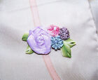 French Revival Ribbonwork Floral Applique | Lavender Satin Rose w/French Ombre