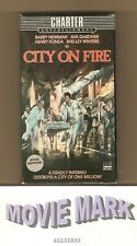 CITY ON FIRE 1979 (Charter Entertainment) Barry Newman vhs & BONUS 