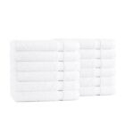 Admiral Hospitality Bath Towels 24x50 (12 Pack), White, Cotton Blend, Cam Border