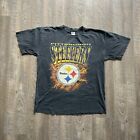 Vintage Pittsburgh Steelers Graphic T-Shirt Adult Large 1990's NFL True Fan Tee