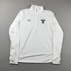 Under Armour Yale Bulldogs Sweatshirt Men XL White 1/4 Zip Loose Pullover