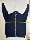 Peter Millar Men’s L 100% Merino Wool/Button Up Cardigan Shawl Sweater Blue EUC!