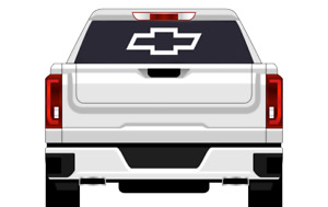 Chevy Bowtie Vinyl Decal - Rear Window Sticker SZ 12 thru 36 Inches - Chevrolet