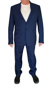 Men's  ISAIA GREGORY  Blue Wool 2 Piece Luxury Suit  58 48 40 W