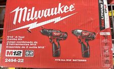 Milwaukee 2494-22 M12 Cordless Combo Drill 2 Battery Bundle