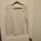 HABITAT WOMENS CLOTHING TO LIVE IN ASYMMETRICAL  LAYERED BLOUSE IVORY SIZE MED