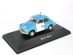 1:43 Morris Minor British Police by Ex Mag in Blue and White KW07 Model Car