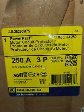 Square D JJL36250M75 3 Pole 250 Amp Motor Type Circuit Breaker Protecter