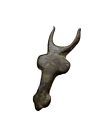 Ancient Roman Bronze Artifact Bull Head Amulet Antique Pendant