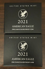 Lot of 2- 2021 U.S American 1oz Silver Eagle Proof Coins 