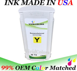 Remanufactured HP 72 Yellow Ink Cartridge C9373A for HP Designjet T790