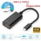 USB-C Type C To HDMI Adapter USB 3.1 Cable For MHL Android Phone Tablet Black