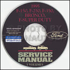 1995 Ford Truck Shop Manual CD F150 F250 F350 Pickup Super Duty Bronco Service