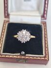 (G3) 18ct 0.50ct  Diamond Cluster Ring Size 