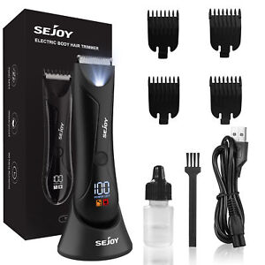 SEJOY Electric Pubic Hair Trimmer Shaver Groin Body Hair Ball Clipper Waterproof