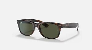 Ray-Ban New Wayfarer Tortoise/Green Classic G-15 55 mm Sunglasses RB2132 902L 55