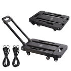 440lbs Cart Folding Dolly Collapsible Trolley Push Hand Truck Moving w/ 6 Wheels
