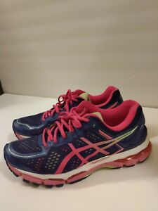 Asics Dynamic Duomax gel kayano 22 fluidride women's running shoes navy pink
