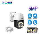 ZOSI 5MP PTZ PoE Security Camera Wired Wi-Fi Outdoor Night Vision Two-way Audio