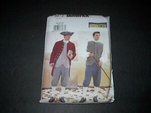 Butterick Pattern 3072 Men's Colonial Costume Coat Vest Shirt Pants Hat 38~42 UC