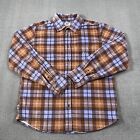 Obey Shirt Adult Plaid Button Up Long Sleeve Corduroy Heavy Casual Men's
