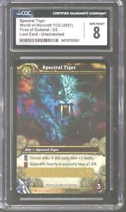 WoW Fires of Outland Spectral Tiger (FoO-LOOT3) Unscratched Loot Card CGC 8