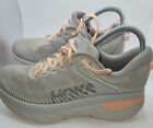 Hoka One One Bondi 7 Athletic Sneakers Women’s Size 8.5D Gray Wide Running Shoes