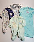 4 Piece Lot New Born Infant Baby Clothes Sleepers