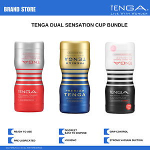 TENGA Dual Sensations Disposable Pre Lubricated Male Masturbator Cup Bundle NWT