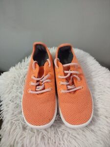 Allbirds Shoes Women Size 7 Tree Runners Coral Orange Wool Knit Sneakers