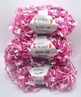 LOT OF 3 Georges Picaud NOIX DE COCO Yarn #5 PINKISH LAVENDER With WHITE FLAGS